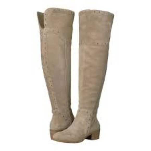 Vince Camuto Shoes - Vince Camuto Tan Bestan Over-the-Knee Suede Boots Women's Size 9